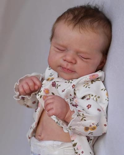 Anano Realistic Baby Silicone Baby Dolls Full Body Girl, 20 Inch Waterproof Lifelike Reborn Baby Dolls Toddler Realistic New Born Baby Doll Squishy Anatomically Correct for Kids (Off White Daisy) thumbnail 5