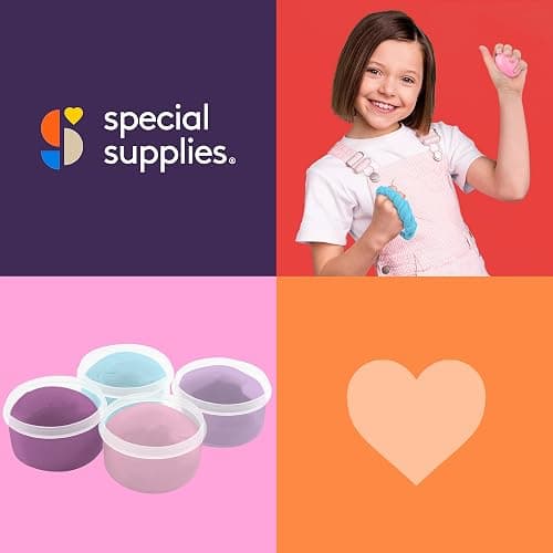 Special Supplies Therapy Putty for Kids and Adults - Resistive Hand Exercise Stress Relief Therapy Putty Kit, Set of 4 Strengths, Three Ounces of Each Putty thumbnail 8
