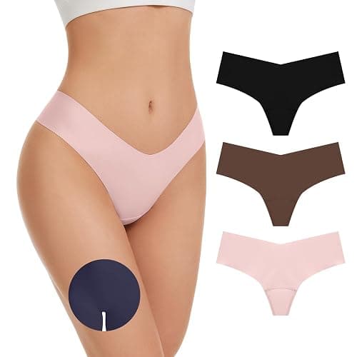 OVRUNS No Camel Toe Underwear for Women Low Waist Seamless Workout Cameltoe Proof Concealer Panties 3 Pack - Image 1
