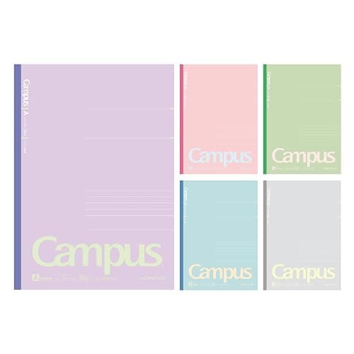 KOKUYO Composition Notebooks, 5 Pack Campus Semi-B5 Comp Book with Dot A 7mm Ruled, 30 Sheets, School Lined Notebook Positive Smokey, Journal Notebook for Women Work Study Note Taking (NO-3CATN-L40X5) - Image 1