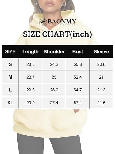 Baonmy Oversized Hoodies Fleece Sweatshirts Women Hoodies Long Sleeve Sweaters with Pocket Fall Clothes thumbnail 6