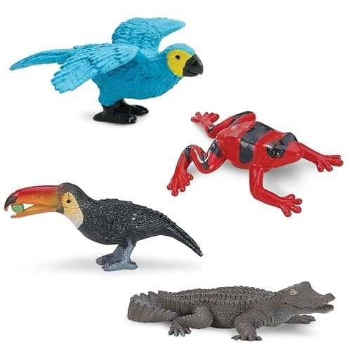 Safari Ltd. Rainforest TOOB - 11 Figurines: Macaw, Frogs, Toucan, Iguana, Monkey, and More - Educational Toy Figures For Boys, Girls, and Kids Ages 3+ thumbnail 5