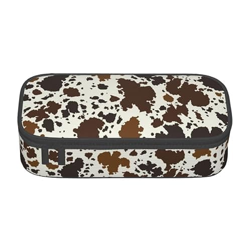 GVGOAGL Brown Cow Print Pencil Case Organizer Big Capacity Pencil Pouch Stationery With Zipper School Supplies Pencil Bag For Girls Boys Office, j56tsd thumbnail 8