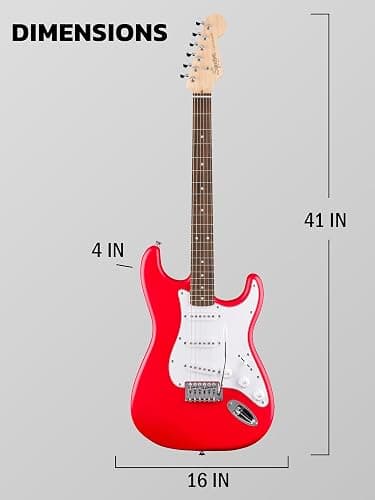Fender Squier Stratocaster - Torino Red Bundle with Amplifier, Gig Bag, Strap, Instrument Cable, Picks, and Austin Bazaar Instructional DVD thumbnail 8
