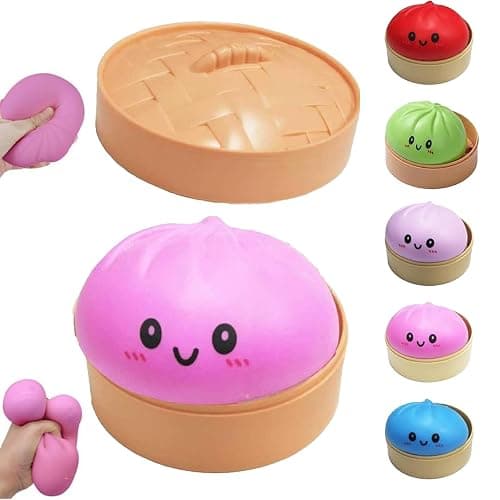 New -Dumpling Squishies & Dumpling Squishy Mystery Box, Relieving Stress .Squishy Dumplings. (Purple) thumbnail 4