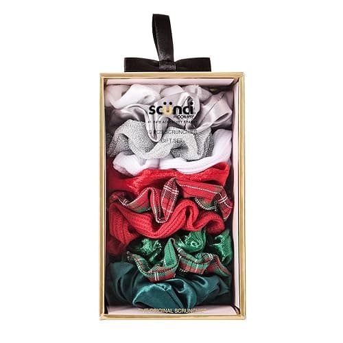 Scunci by Conair 10pk Scrunchie Gift Box - hair ties -holiday gifts - teen girl gifts - hair elastics - hair accessories for girls and women - stocking stuffers - gifts for her - Assorted Colors - Image 1