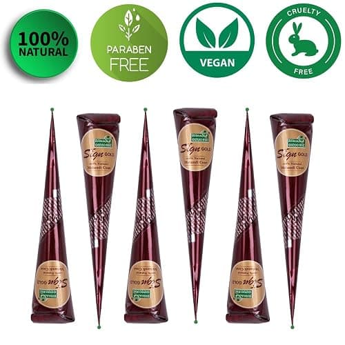 Natural Henna Paste Cones for Hair – 100% Pure & Ready to Use | No Ammonia or Chemicals | Pack of 3 – Dark-Brown, 30g Each Cone thumbnail 3