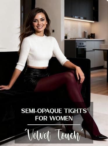 Charm and Attitude Tights for Women | Semi Opaque Pantyhose | Colored Stockings Nylons 40D thumbnail 3