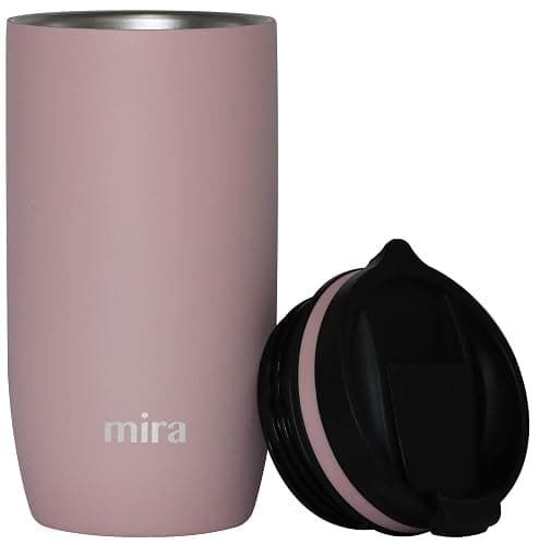 MIRA 16 oz Travel Coffee Mug - Insulated Stainless Steel Tumbler with Screw Lid - Taffy Pink thumbnail 3