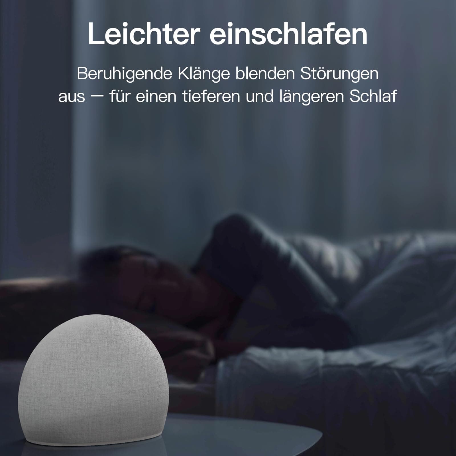 Zonsopgangwekker met witte ruis, weke-up-licht en geluidswekker voor slaapkamer, 20 rustgevende slaaphulpen, natuurlijke lichtwekfunctie, dimbaar display, zonder scherm thumbnail 4