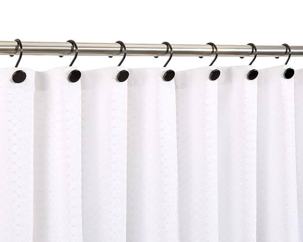CHICTIE Black Shower Curtain Hooks, 12 Pieces, Metal, Shower Curtain Rings, Modern Decorative Design thumbnail 4