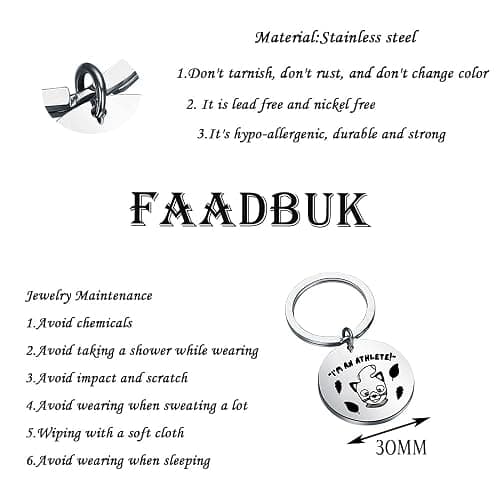 FAADBUK Cartoon Movie Inspired Mr Fox Gift I'm an Athlete Keychain thumbnail 2