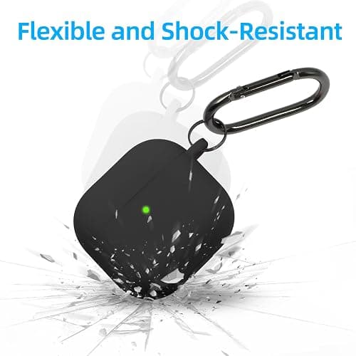 Compatible with AirPods 4 Case, Premium Soft Silicone Protective Case Cover for Apple AirPods 4th Generation with Cleaner Kit Keychain Accessories for Women Girls thumbnail 6