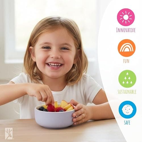Elk and Friends Kids Porcelain Bowls with Silicone Suction Sleeves | Lids Included | Suitable for Babies/Toddlers | Microwave & Dishwasher Safe | Stay Put Dinnerware | Snack Dishes | 4 Pack thumbnail 9