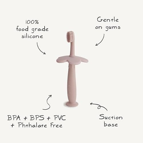 mushie Flower Toddler Training Toothbrush (Daffodil) thumbnail 8