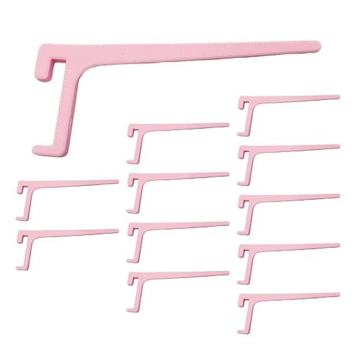 Generic 'Just Hanging' Pegboard Hook Packs, Compatible with IKEA SKADIS Pegboard, Display Hook SKADIS Accessory (Matte Pink, 12pk, Spool Hook) - Image 1