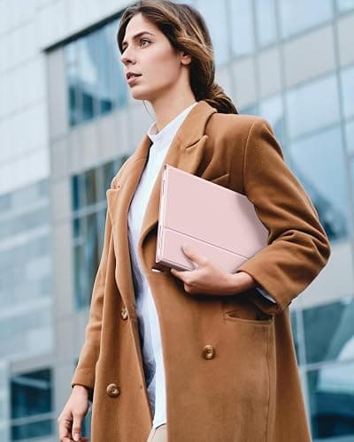 ZKTUYU for iPad (A16) 11th/10th Generation Case with Keyboard 11/10.9 inch 2025/2022, Detachable Wireless Bluetooth Keyboard Case Thin & Light with Built-in Right Side Pencil Holder (Pink) thumbnail 9