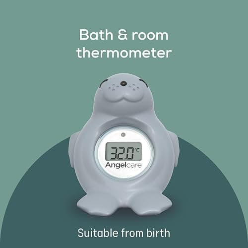 Angelcare Happy Seal Baby Bath Room Thermometer, GREY thumbnail 2