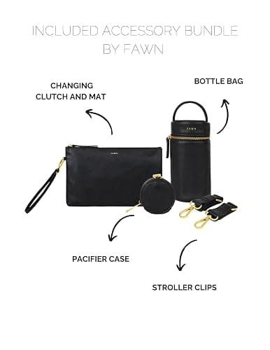 FAWN DESIGN The Original Diaper Bag, Faux Leather Diaper Bag Backpack, Vegan Leather, Large Capacity Baby Bag for Mom thumbnail 3