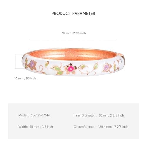 UJOY Vintage Bracelet Colorful Cloisonne Women Hinged Bangles Enameled Bracelets Jewelry Gifts 55A82 thumbnail 3