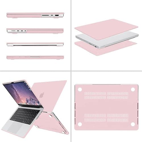 MOSISO Compatible with MacBook Pro 14 inch Case 2025 2024 2023 2022 2021 M5 M4 M3 M2 M1 A3434 A3112 A3185 A3401 A2918 A2992 A2779 A2442 Touch ID, Protective Plastic Hard Shell Case, Rose Quartz thumbnail 5