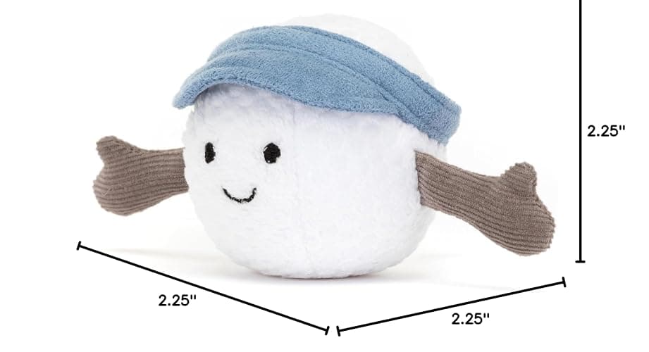 Jellycat Amuseables Golf Ball Stuffed Toy, 2.5 inches - Golf Ball Plush for Sports Fans thumbnail 2