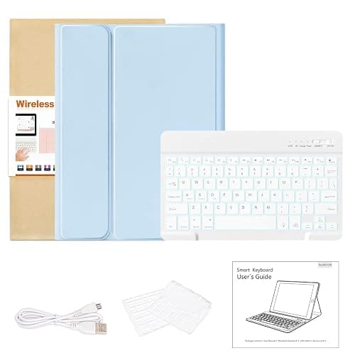besky for iPad Air 11 Inch M4/M3/M2 (2026/2025/2024) & Air Series (6th/5th/4th Gen), for iPad Pro 11 (4th/3rd Gen)，with Wireless Detachable Backlit Keyboard for 10.9" iPad Air 5th/4th Gen - Blue thumbnail 7