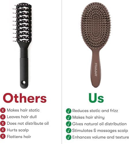 FRAMAR Boar Bristle Hair Brush thumbnail 5
