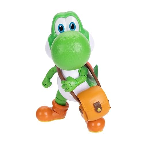 The Super Mario Galaxy Movie 5” Action Figures Series 1 – Yoshi Figure with Hat, Sunglasses, and Satchel Accessories - Premium Details 20 Points of Articulation thumbnail 8