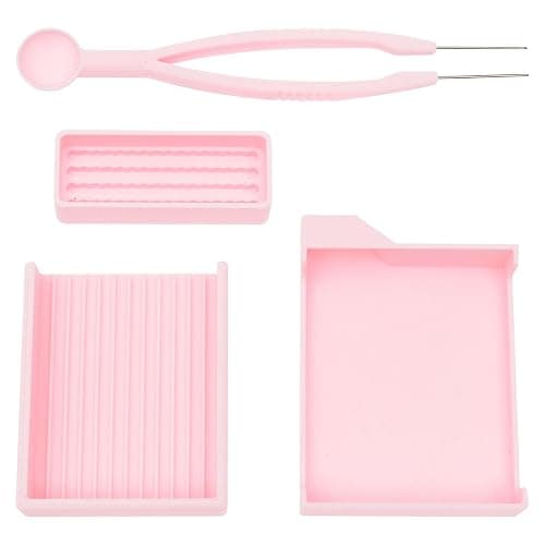 HZUIZXYO 4 Pcs Fuse Bead Tray,Fuse Bead Tool Kit DIY Scoop Aligner Pickup Tool Kit with Needle Tweezer and Aligner Tray for Craft Project Beading Enthusiast - Image 1