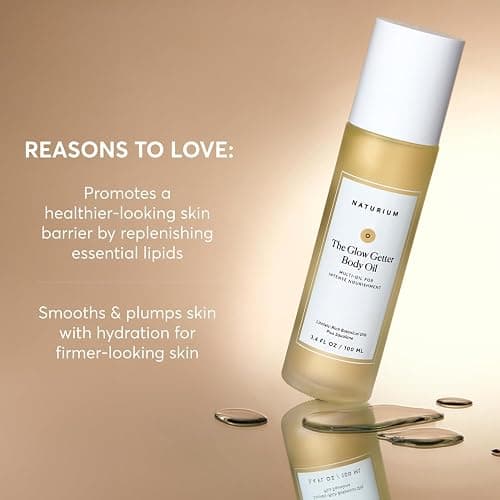 Naturium The Glow Getter Body Oil, Botanical Blend with Squalane, 100 mL | Hydrating & Moisturising Formula, Intense Nourishment with Jojoba, Rosehip & Sea Buckthorn, Smooths & Firms Skin thumbnail 5