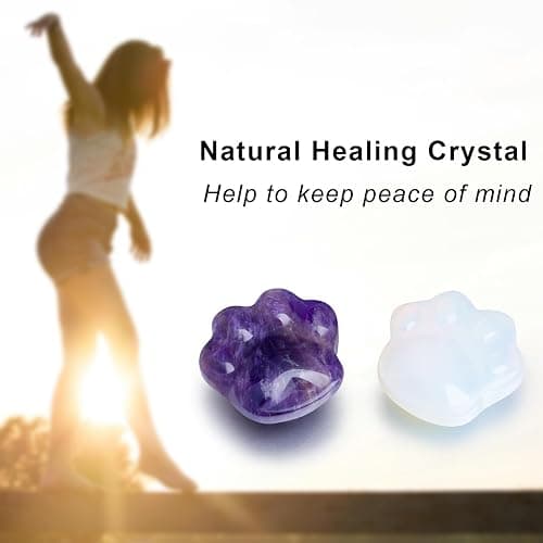 Amethyst Cat Crystal Worry Stone, Natural Healing Stone Gift | Natural Cat Stone for Anxiety Relief, Pocket Meditation Stone, Small Desk Decor, Healing Crystal, Unique Gift for Cat Lovers thumbnail 2