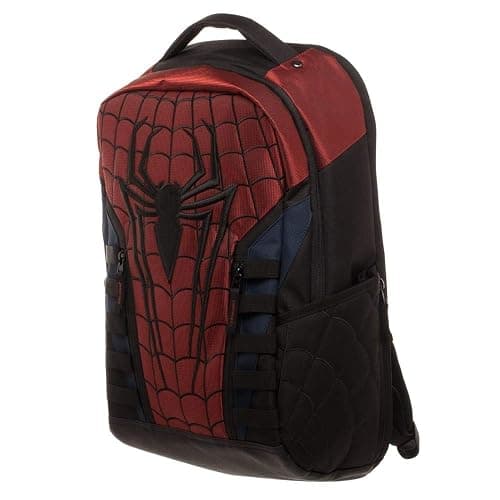 Bioworld Amazing Spiderman Uniform Suit Comic Book Superhero Backpack Laptop Bag Bookbag Red - Image 1