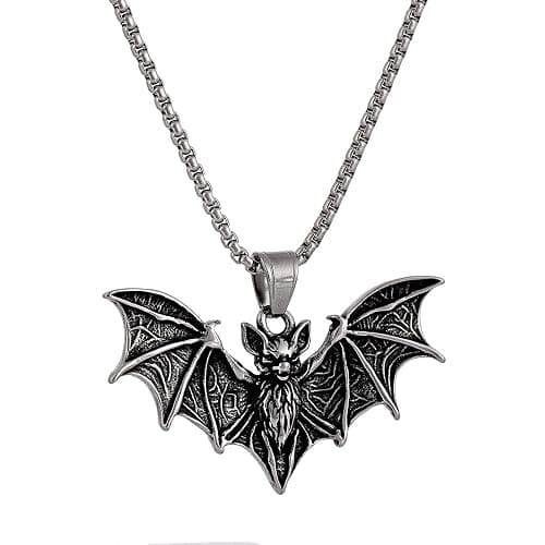 YWMAN Bat Necklace for Men - Stainless Steel Vampire Pendant, Gothic Halloween Goth Jewelry‌ - Image 1