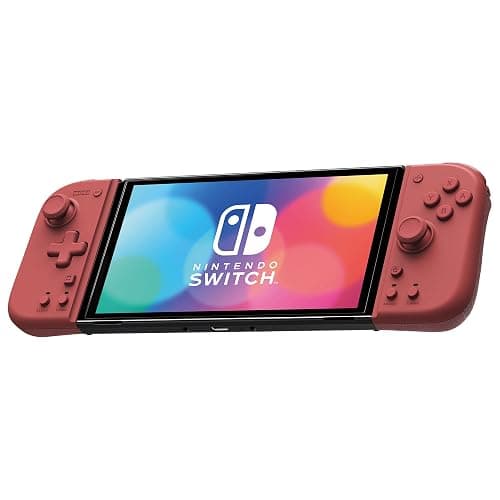 HORI Nintendo Switch Split Pad Compact (Apricot Red) - Ergonomic Controller for Handheld Mode - Officially Licensed by Nintendo - Image 1