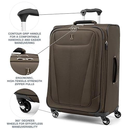 Travelpro Maxlite 5 Softside Luggage with Spinner Wheels, Medium 25-Inch thumbnail 3