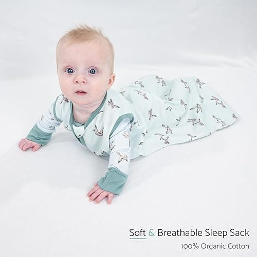 LollyBanks Baby Sleep Sack, 100% Cotton Wearable Blanket 2-Way Zipper Sleep Sacks - Quacking'up - S (0-6 months) thumbnail 2