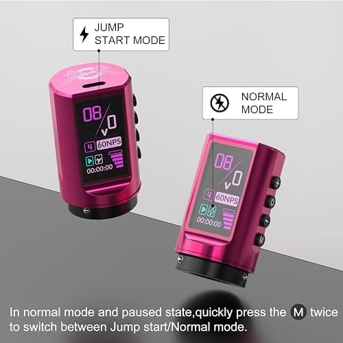 WORMHOLE PRO 7 Adjustable Strokes Tattoo Gun VIRGO Wireless Tattoo Machine with Coreless Motor 1,800 mAh Capacity Replacement Power Supply Digital LED Display Tattoo Pen for Artists CHKP15-A thumbnail 6