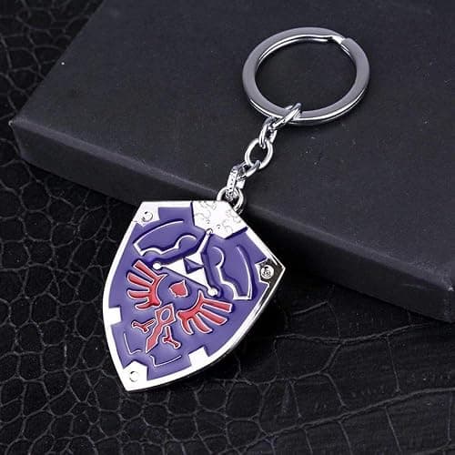 DeltaHalo | Link Shield Keychain Legend of Zelda Keyring |"Thin-Tin" Super Light Weight Metal Keychain (Blue), Small thumbnail 4