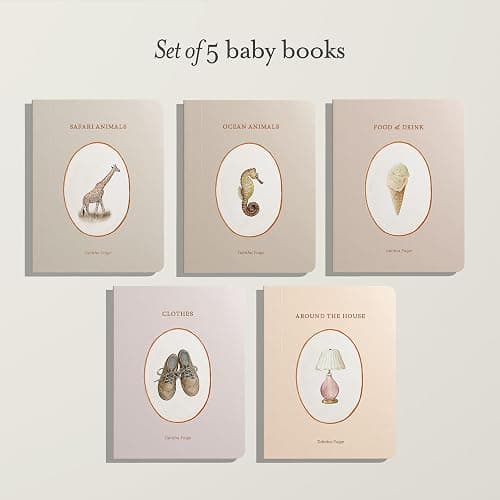 Our Little Library Vol. 2: First 100 Words Board Book Box Set, including Ocean Animals, Safari Animals, Food and Drink, Clothes, and Around the House (Tabitha Paige Children's Book Series) thumbnail 2