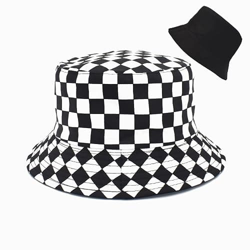 Bucket Hat Cotton Double-Side-Wear Reversible Sun Hat for Women Men, Summer Vacation Travel Beach Packable Fisherman Hat thumbnail 2