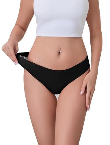 voenxe Women Bikini Brief Underwear,Soft Comfy Lace Ladies Panty,Silky Sheer Hipster Panties,Low Rise Multipack Undies,5 Pack thumbnail 4
