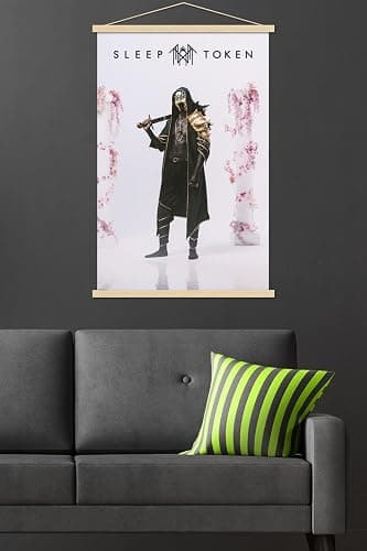Trends International Sleep Token - Caramel Wall Poster with Magnetic Frame, 34L x 22.4W, Print and Beechwood Hanger Bundle thumbnail 2