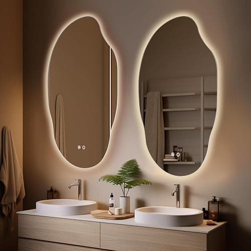WallBeyond LED Bathroom Mirror with Lights, 25 x 35 Inch Led Bathroom Vanity Mirror for Wall, Anti Fog Mirror for Bathroom, 3 Colors and Dimmable Light, Horizontal/Vertical thumbnail 4