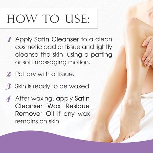 SATIN SMOOTH Pre Wax Cleanser - Antiseptic Formula for Pre Wax Hair Removal Skin Prep, Deep Cleansing & Irritation-Free Waxing, AfterWax Care, 16 oz thumbnail 5