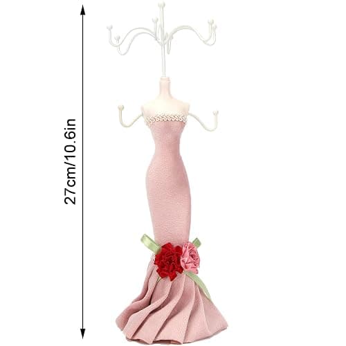 YUYTE Necklace Storage Holder Display Stand Jewelry Stand Jewelry Organizer Rack Earrings Bracelet Doll Earring Tower Holder Decor For Women thumbnail 2