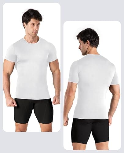 Niksa Men's Compression Shirts 1/2/4 Pack, Workout Gym Shirt Short Sleeve, Moisture Wicking Active Fit Base Layer T-Shirt thumbnail 2