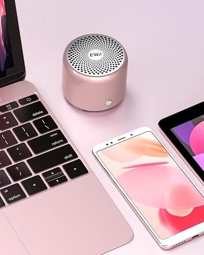 EWA Travel Case Packed, A106 Pro Portable Bluetooth Speaker with Custom Bass Radiator, Brief Design, IP67 Waterproof, Perfect Mini Speaker for Shower, Room, Bike, Car (Rosegold) thumbnail 7