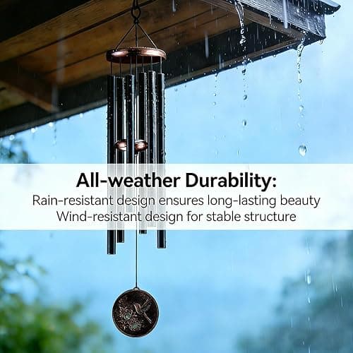 Gabzart Wind Chimes for Outside, Vintage Hummingbird Deep Tone Wind Chime Outdoor Clearance, Patio Porch Balcony Decoration, Garden Hanging Decor Gifts for Women Mom Grandma (32" Hummingbird) thumbnail 4