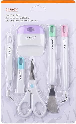 CAREGY Craft Vinyl Weeding Tools Set, Precision Craft Tools Kit, Weeding Kits for Cricut/Silhouette/Siser/Oracal 631/651/751 Vinyl - Image 1